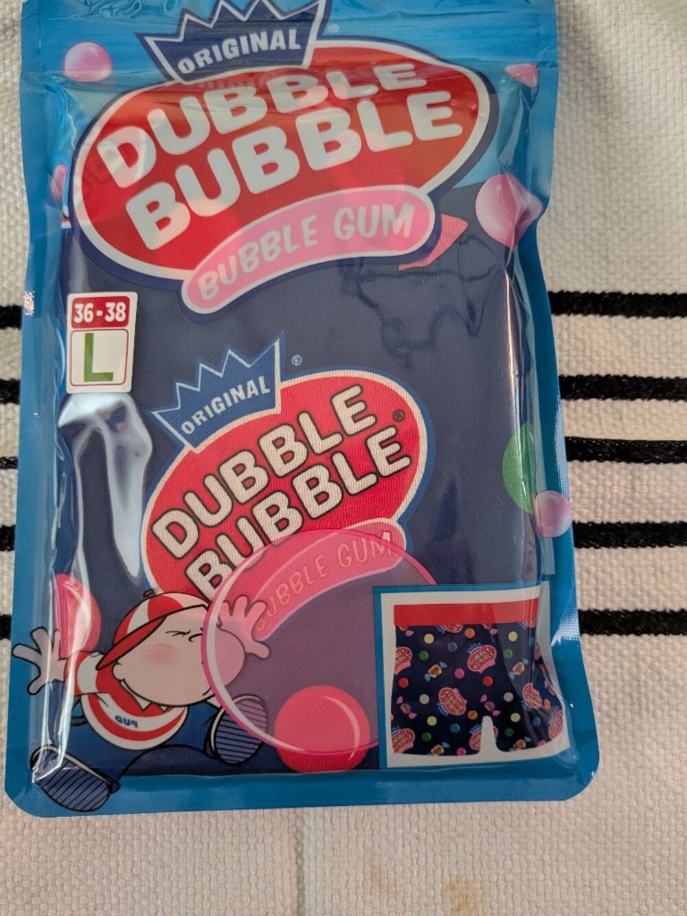 Original Dubble Bubble Bubble Gum Mens Boxer Briefs Sockopath Size L Large NEW
